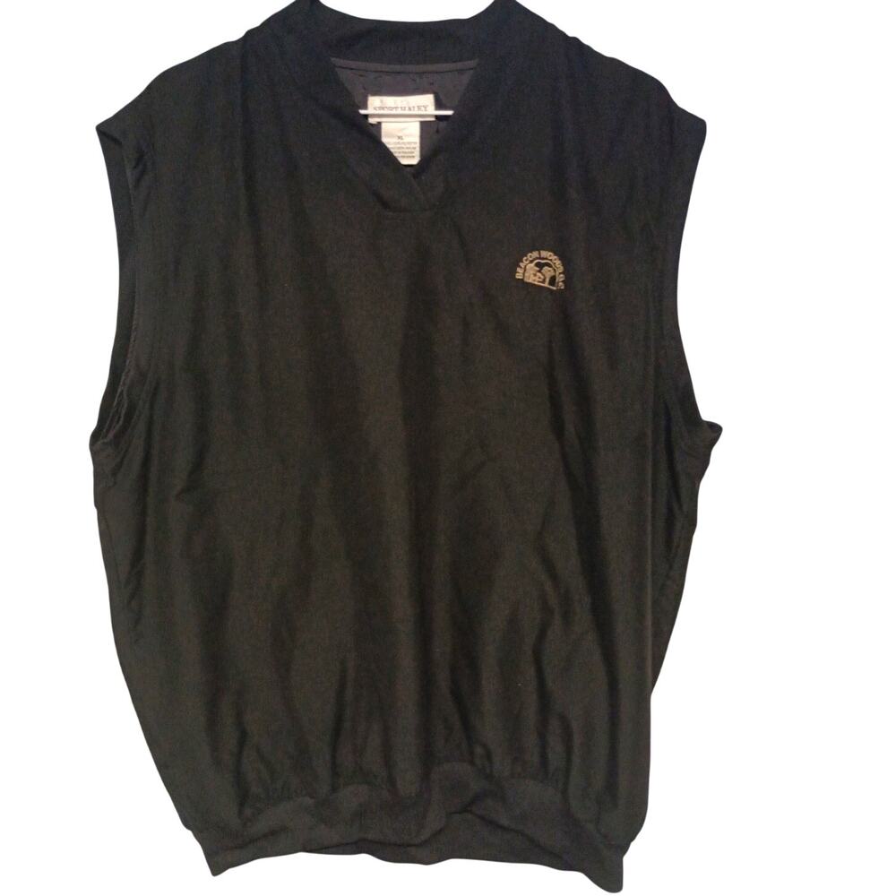 Sport Haley Men's XL Black Weather-Resistant Golf Vest – Lightweight & Stylis